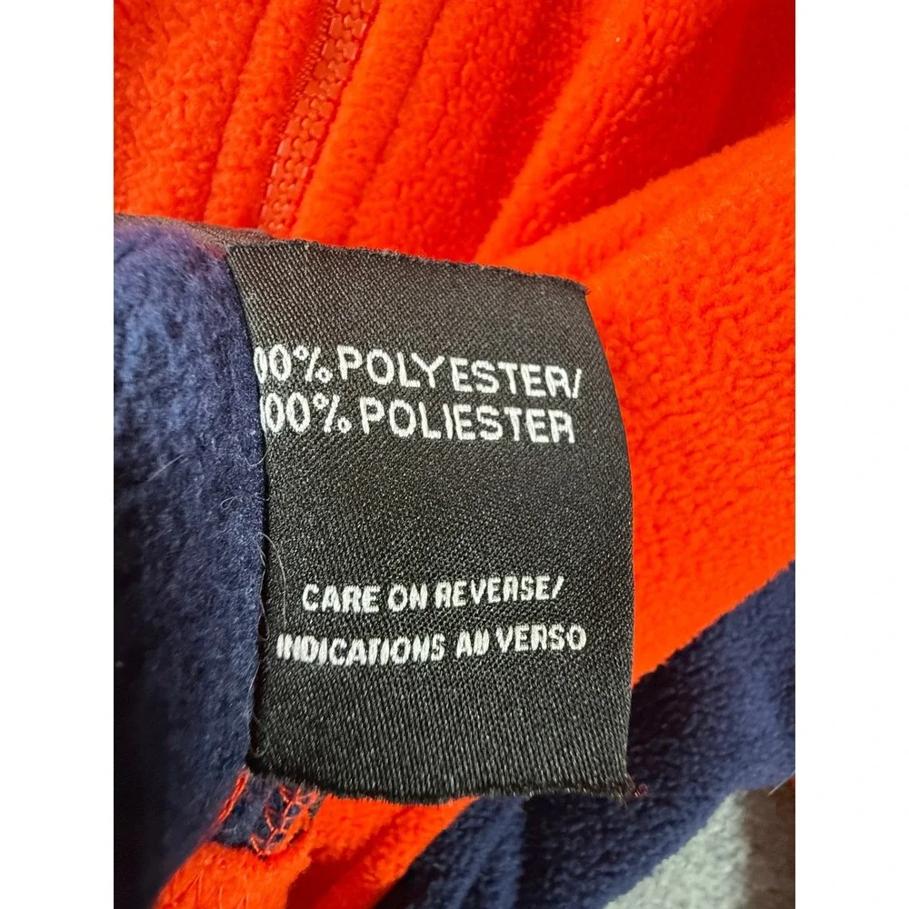 Starter Clemson Tigers Mens 2XL Fleece Pullover Jacket Orange Blue‎